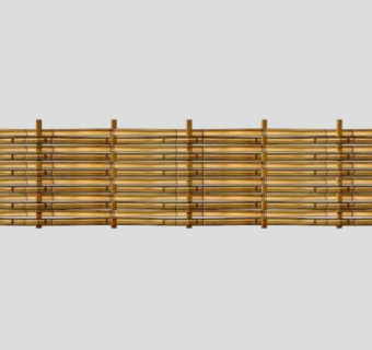 竹子篱笆围栏栅栏SU模型下载_sketchup草图大师SKP模型