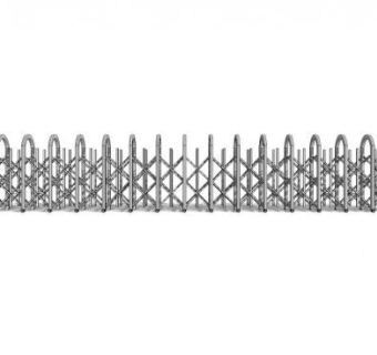 工厂自动电动伸缩门挡杆闸门SU模型下载_sketchup草图大师SKP模型