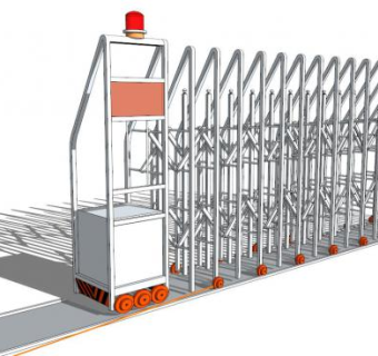工厂自动伸缩门挡杆闸门SU模型下载_sketchup草图大师SKP模型