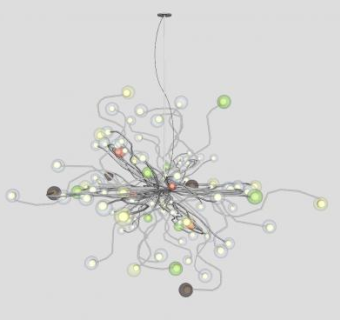 发亮的吊灯SU模型下载_sketchup草图大师SKP模型
