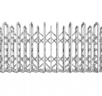 自动电动伸缩门挡杆闸门SU模型下载_sketchup草图大师SKP模型