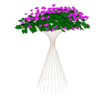 金属花架观赏植物SU模型下载_sketchup草图大师SKP模型