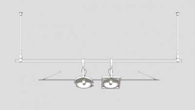戏剧舞台轨道灯SU模型下载_sketchup草图大师SKP模型