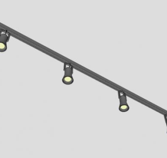 轨道射灯SU模型下载_sketchup草图大师SKP模型