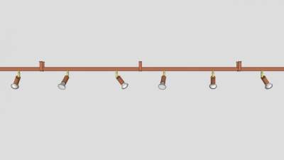 舞台轨道射灯SU模型下载_sketchup草图大师SKP模型
