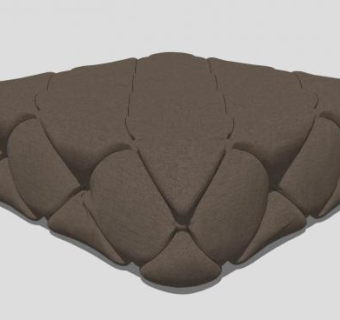 现代布艺沙发凳SU模型下载_sketchup草图大师SKP模型