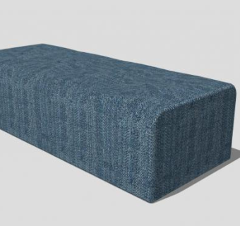 简约灰蓝色沙发坐凳SU模型下载_sketchup草图大师SKP模型