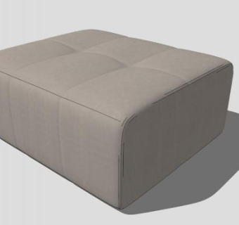 欧式简约沙发坐凳SU模型下载_sketchup草图大师SKP模型