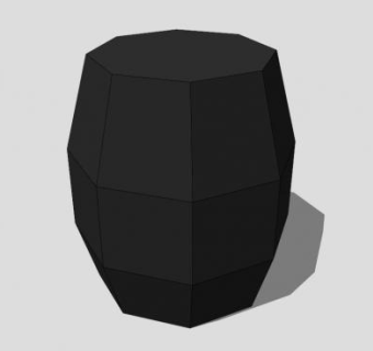 现代时尚黑色沙发坐凳SU模型下载_sketchup草图大师SKP模型