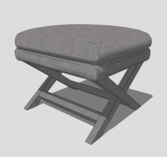 折叠沙发坐凳SU模型下载_sketchup草图大师SKP模型