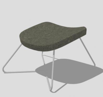 现代简约沙发坐凳SU模型下载_sketchup草图大师SKP模型