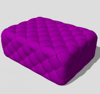 现代紫色沙发坐凳SU模型下载_sketchup草图大师SKP模型