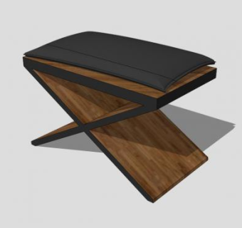 简约沙发脚凳坐凳SU模型下载_sketchup草图大师SKP模型