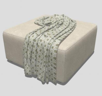 现代简约沙发坐凳脚凳SU模型下载_sketchup草图大师SKP模型