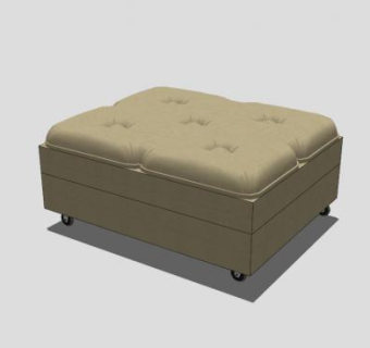 现代沙发脚凳SU模型下载_sketchup草图大师SKP模型