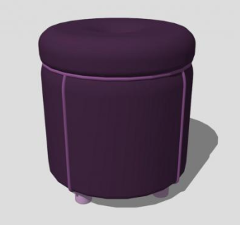 展示店铺紫色沙发坐凳SU模型下载_sketchup草图大师SKP模型