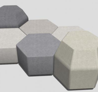 商店街现代沙发坐凳SU模型下载_sketchup草图大师SKP模型