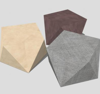 欧式现代沙发坐凳SU模型下载_sketchup草图大师SKP模型