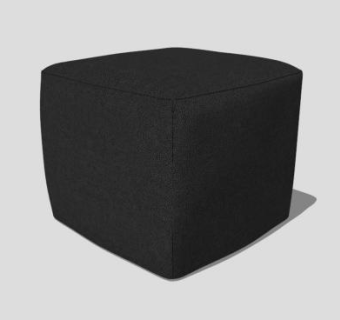 黑色方形沙发坐凳SU模型下载_sketchup草图大师SKP模型