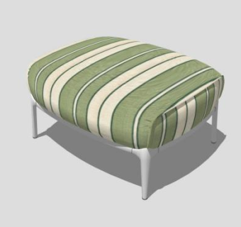 现代绿色沙发凳坐凳SU模型下载_sketchup草图大师SKP模型