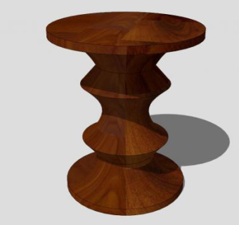 木质坐凳SU模型下载_sketchup草图大师SKP模型