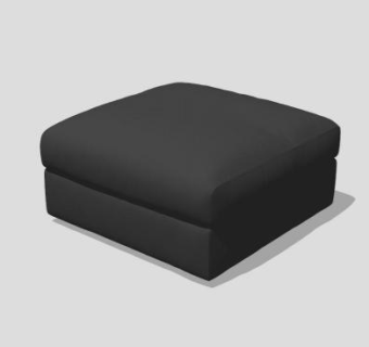 黑色沙发脚凳坐凳SU模型下载_sketchup草图大师SKP模型
