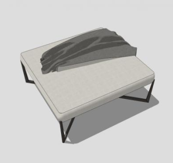 现代简约沙发脚凳坐凳SU模型下载_sketchup草图大师SKP模型