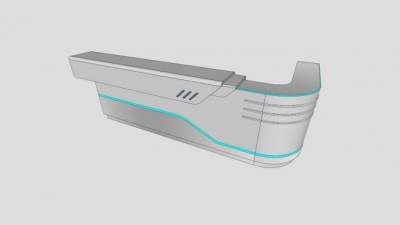 现代科技感前台SU模型下载_sketchup草图大师SKP模型