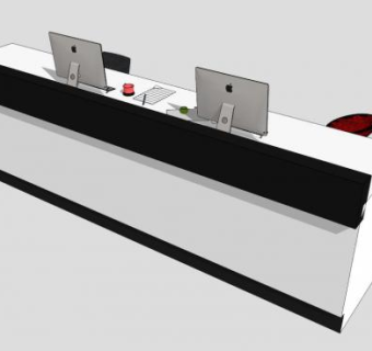 现代简约接待前台SU模型下载_sketchup草图大师SKP模型