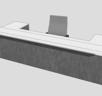 办公空间前台SU模型下载_sketchup草图大师SKP模型