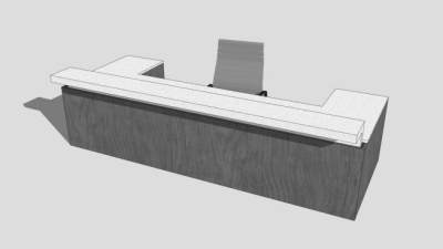 办公空间前台SU模型下载_sketchup草图大师SKP模型