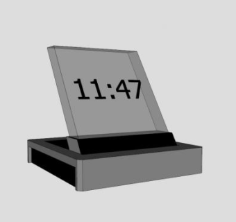 亚克力时钟电子钟SU模型下载_sketchup草图大师SKP模型