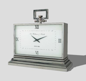 现代欧式挂钟SU模型下载_sketchup草图大师SKP模型