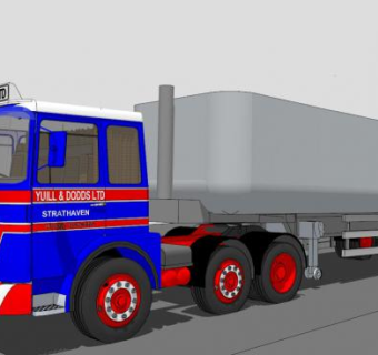 自卸车翻斗车SU模型_su模型下载 草图大师模型_SKP模型