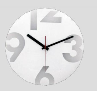 白色简约时钟钟表SU模型下载_sketchup草图大师SKP模型