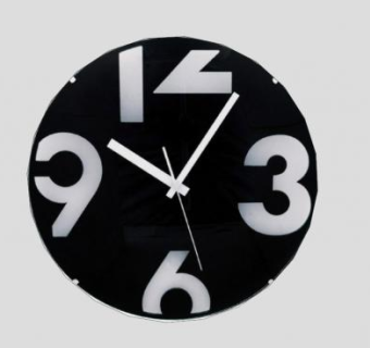 简约黑色时钟挂钟SU模型下载_sketchup草图大师SKP模型