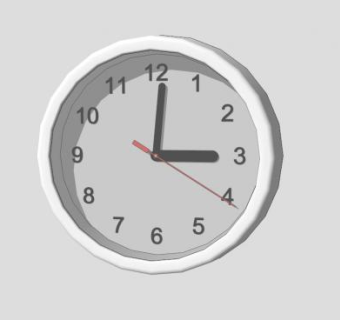 白色时钟挂钟SU模型下载_sketchup草图大师SKP模型