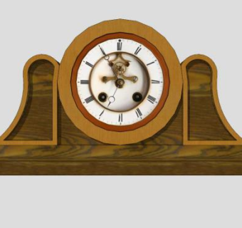 现代欧式座钟时钟SU模型下载_sketchup草图大师SKP模型
