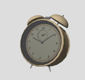 欧式闹钟SU模型下载_sketchup草图大师SKP模型
