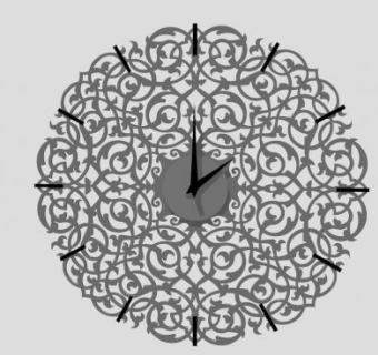 精美华丽花纹西式挂钟SU模型下载_sketchup草图大师SKP模型