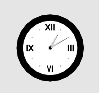 现代西式挂钟SU模型下载_sketchup草图大师SKP模型