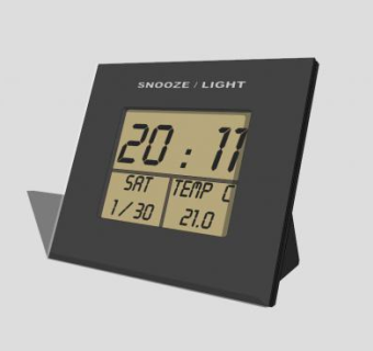 现代数字电子钟SU模型下载_sketchup草图大师SKP模型