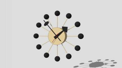 现代创意简约挂钟时钟SU模型下载_sketchup草图大师SKP模型