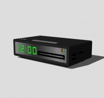 数字电子钟时钟SU模型下载_sketchup草图大师SKP模型