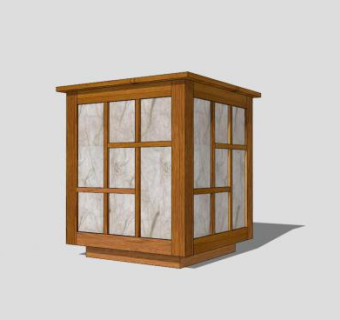 日式创意景观灯SU模型下载_sketchup草图大师SKP模型