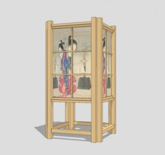 木质创意日式灯SU模型下载_sketchup草图大师SKP模型