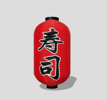 日本寿司店红灯笼SU模型下载_sketchup草图大师SKP模型