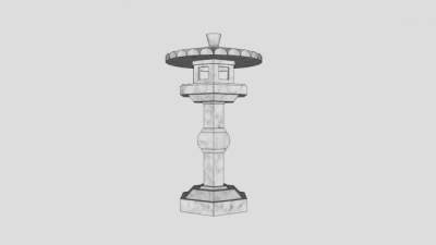 日式庭院石灯SU模型下载_sketchup草图大师SKP模型