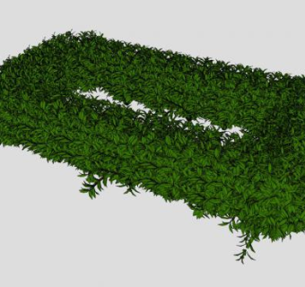环状排列灌木植物SU模型下载_sketchup草图大师SKP模型