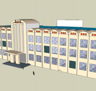 西农北校图书馆SU模型
